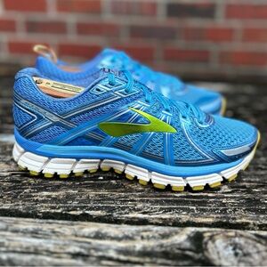Brooks Blue and Yellow Athletic Shoes